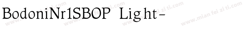 BodoniNr1SBOP Light字体转换